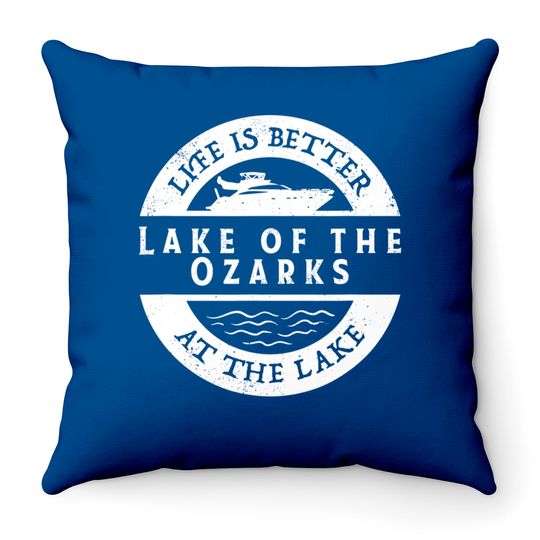 Discover Life Is Better at the Lake Throw Pillows for Lake Lovers