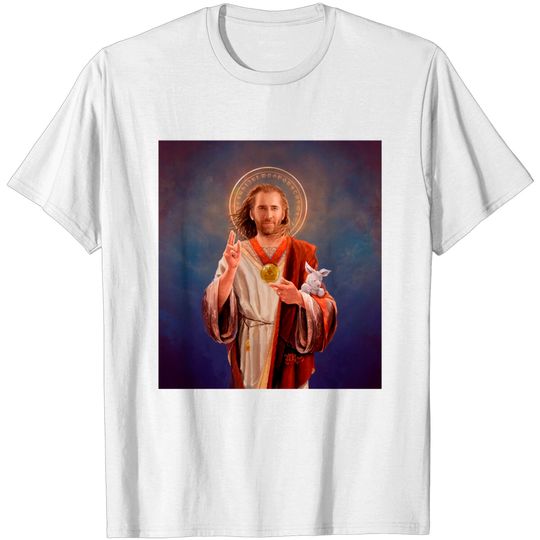 Discover Saint Nicolas of Cage - Original Nic Cage Religious Painting
