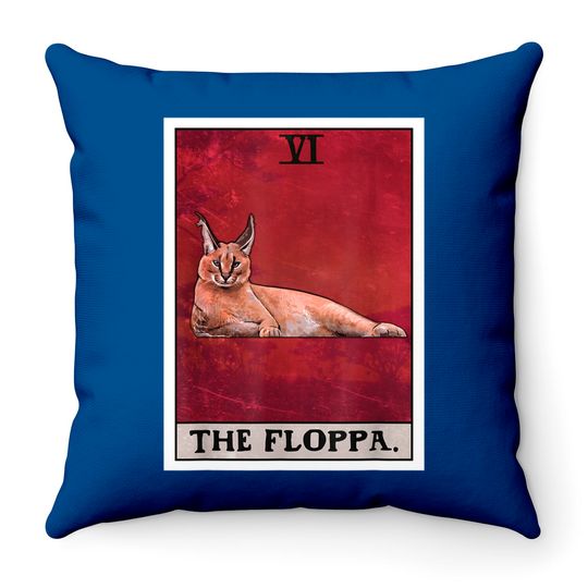 Discover Tarot Card Throw Pillows The Floppa Caracal Cat Tarot Card Funny Meme