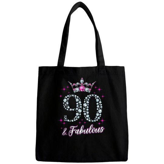 Discover Womens 90 And Fabulous 1929 90Th Birthday Gift Tee Bags