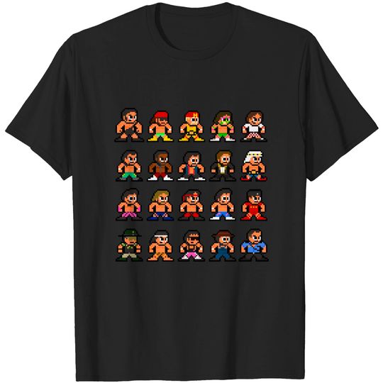 Discover 80s WWF 8-bit Pixel Art - Wrestling - T-Shirt