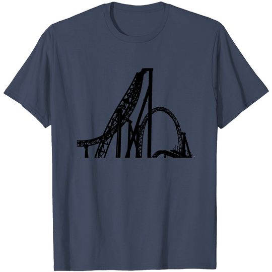 Discover Roller Coaster Black Silhouette T Shirt