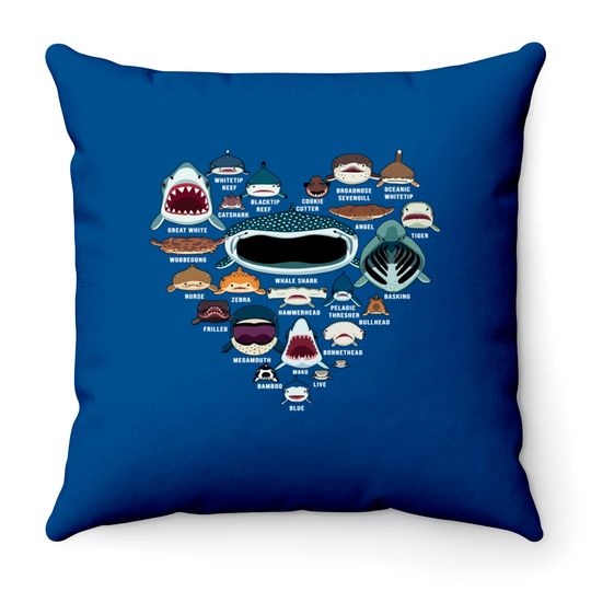 Discover Shark Throw Pillows