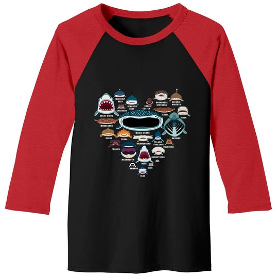 Discover Shark Baseball Tees