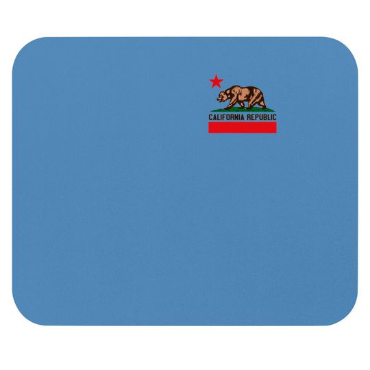 Discover California Bear Logo Mouse Pads California State Bear Flag Logo Graphic
