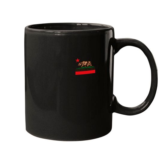 Discover California Bear Logo Mugs California State Bear Flag Logo Graphic