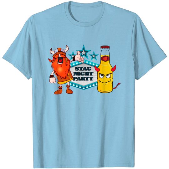 Discover Stag Night Party With Saxon And Beer Bottle T Shirt