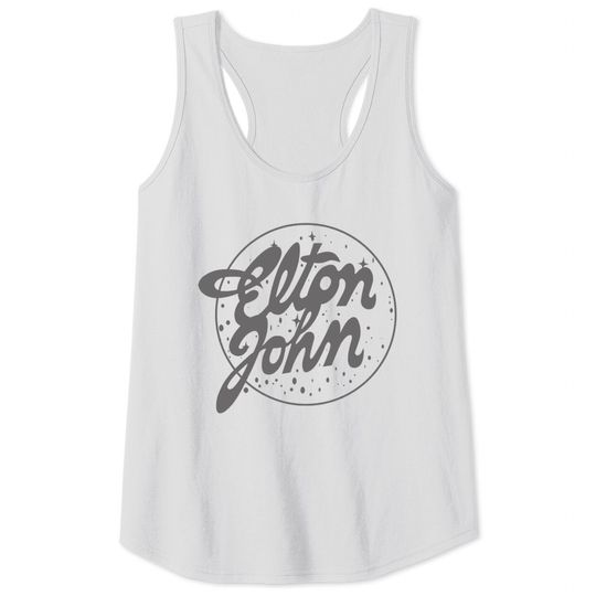 Discover Elton John Official Vintage Logo Pullover Tank Tops