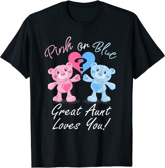 Discover Great Aunt Loves You - Gender Reveal T-Shirt