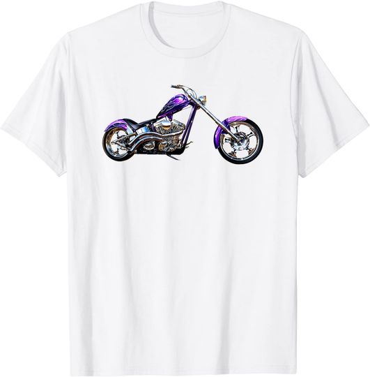 Discover Purple Chopper Motorcycle TShirt T-Shirt