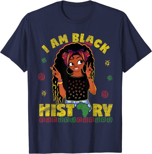 Discover Black History Month Shirt Girls African Woman Afro American T-Shirt