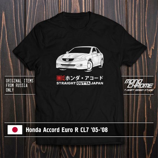 Discover Unissex T-shirt Camiseta para Homem e Mulher Honda Accord Euro R