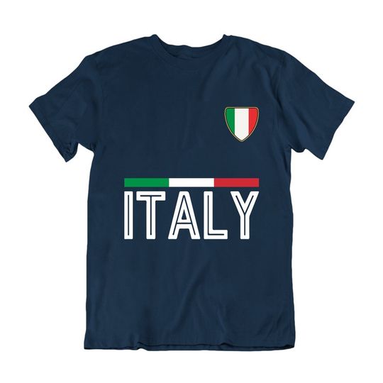 Discover Unissex T-shirt Camiseta para Homem e Mulher ITALY Bandeira Euro