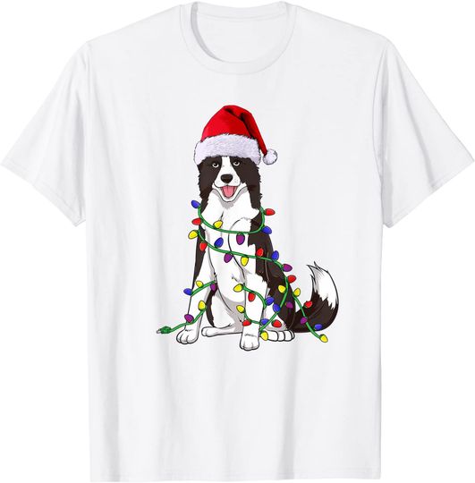 Discover Unissex T-Shirt Presente de Cão de Natal de Border Collie
