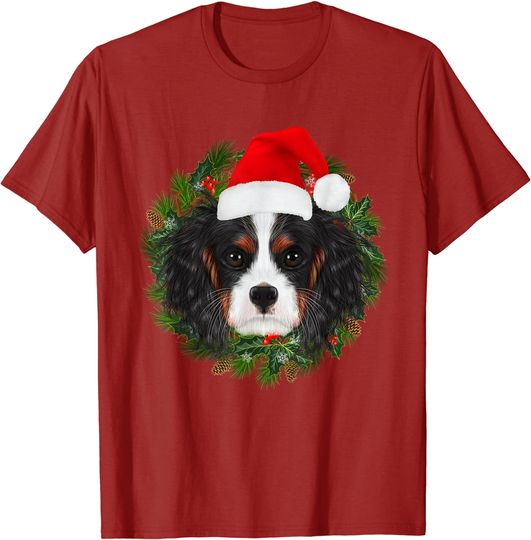 Discover Unissex T-Shirt Cão de Natal  Cavalier King Charles Cão