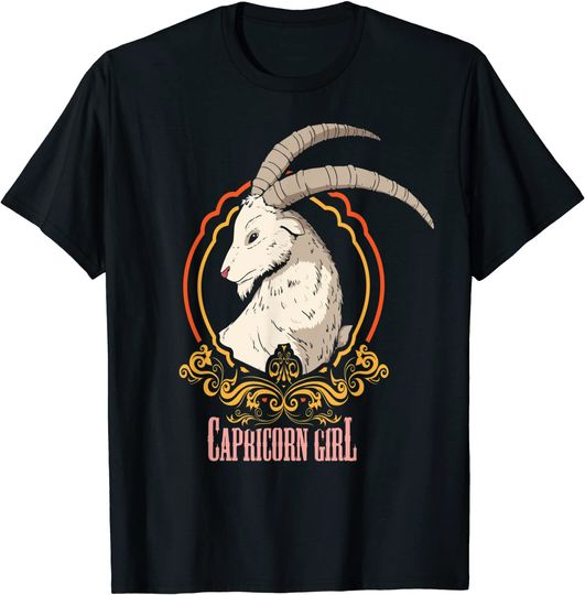 T-shirt Estampada Signo Capricórnio | Camiseta Masculina Feminina