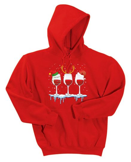 Discover Hoodie Sweater Com Capuz Natal Vinho