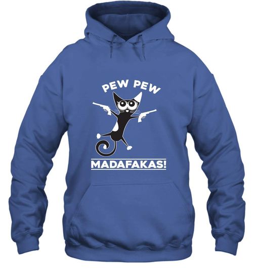 Discover Hoodie Sweater Com Capuz Gato Pew Pew Madafakas Vintage