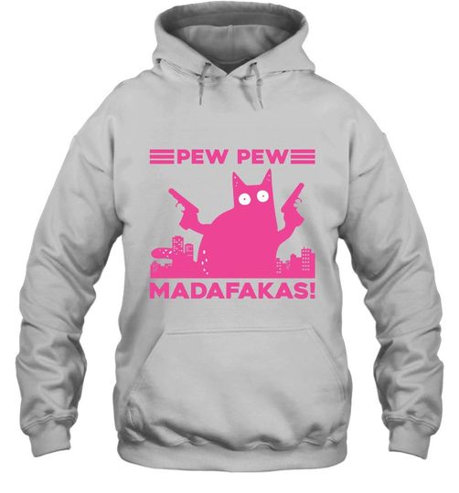 Discover Hoodie Sweater Com Capuz Pew Pew Madafakas Gato Vintage