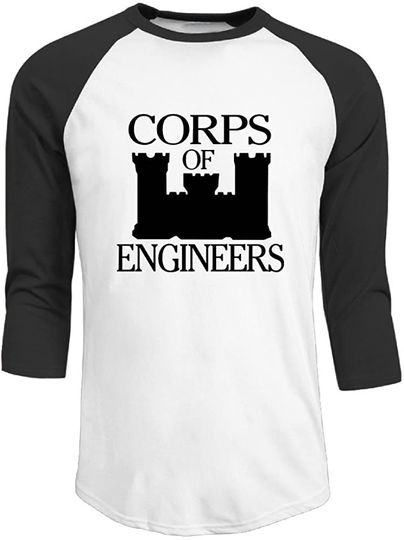 T-shirt Camiseta Manga 3/4 Masculino Feminino Corps Of Engineers Presente para Engenheiro