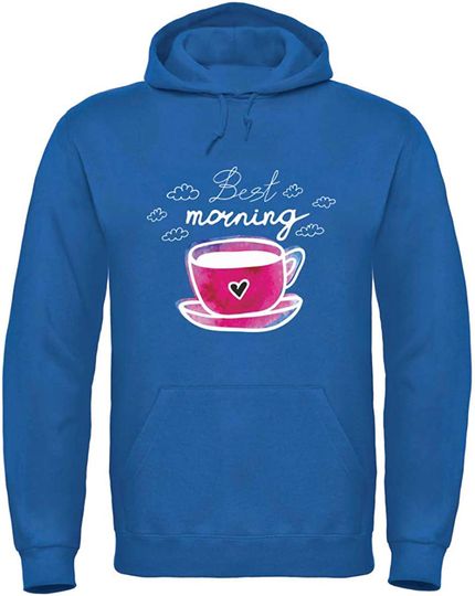 Discover Uma Melhor Manhã com Café | Hoodie Sweatshirt com Capuz para Homem e Mulher
