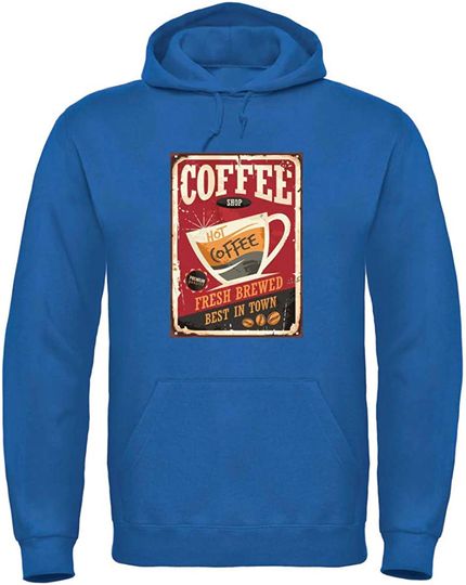 Discover Hoodie Sweater com Capuz Masculino Feminino Estilo Retrô Hot Coffee