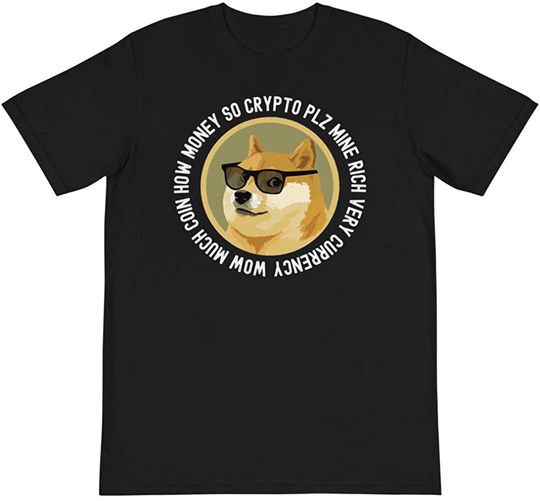 Discover T-shirt Camiseta Manga Curta para Homem e Mulher Dogecoin