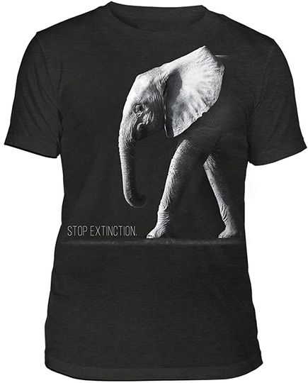 Discover T-shirt Camisete Manga Curta Unissexo Dia Mundial da Conservação da Vida Selvagem Pare A Extinção de Elefantes