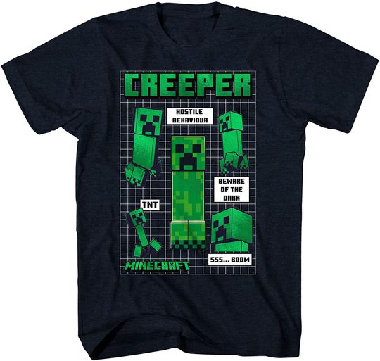 T-shirt Masculino Feminino Minecraft Creeper Foil Infogram