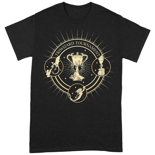 Discover Harry Potter Triwizard Seal Official T-Shirt Camiseta Manga Curta Snitch Harry Potter