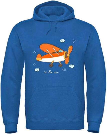Discover Hoodie Sweatshirt com Capuz Unissexo Desenho de Avião