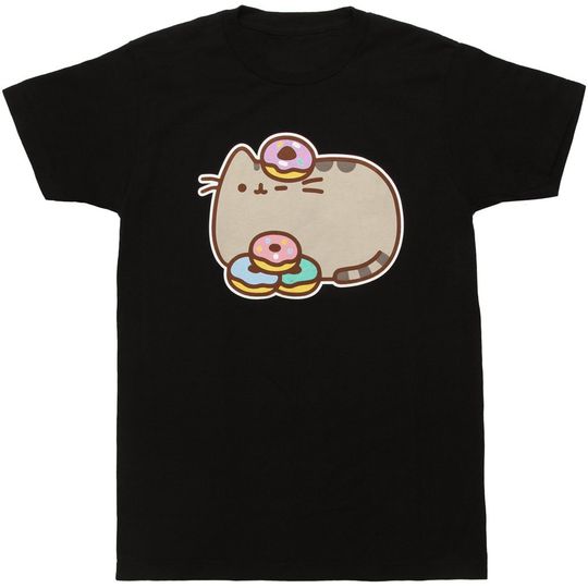 Discover T-Shirt Camiseta Manga Curta Pusheen Donut Stack