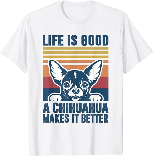 Discover T-Shirt Camiseta Manga Curta Cão Chihuahua Presentes Para Homens Mulheres