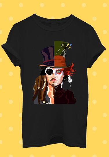Discover T-Shirt Camiseta Manga Curta Chapeleiro Louco Johnny Depp