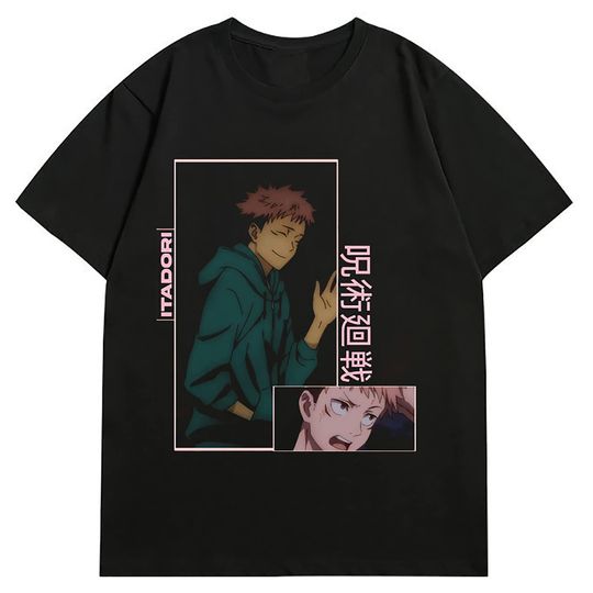 Discover Jujutsu Kaisen T-Shirt Estampada Com Estilo Desportivo T-Shirt De Manga Curta