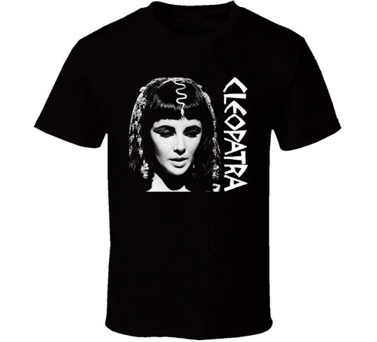 Elizabeth Taylor como Cleopatra Hollywood Legend T-Shirt Camiseta Manga Curta Cleopatra Filme
