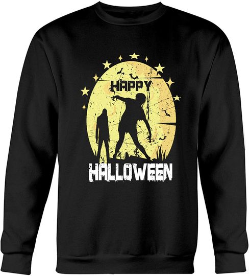 Discover Suéter Sweater Unissexo Happy Halloween Zombies