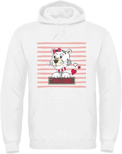 Discover Hoodie Sweatshirt com Capuz Unissexo Bebé Tigre Coração