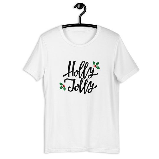 Holly Jolly Christmas T-Shirt Azevinho Desenho