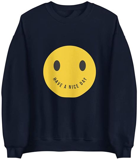 Discover Suéter Sweatshirt Masculino Feminino Emoji Feliz Have a Nice Day
