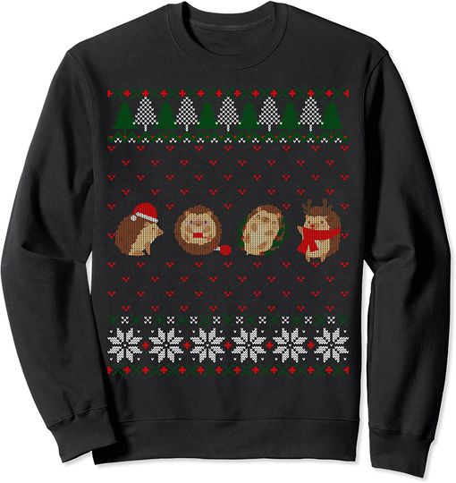 Discover Hedgehogs Lover Merry Christmas Ugly Xmas Sweater Sweatshirt