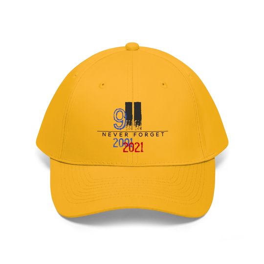 Discover Unisex Peaked Hat 9/11 Never Forget 20th Anniversary Adjustable Baseball Cap Sandwich Dad Hats Embroidery Cap
