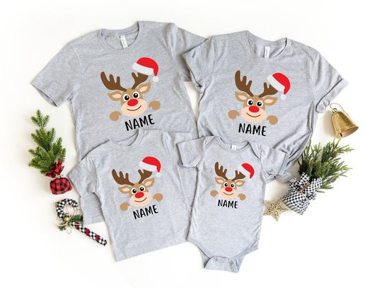 Discover Deer Cap Christmas Family Matching Custom T-Shirt