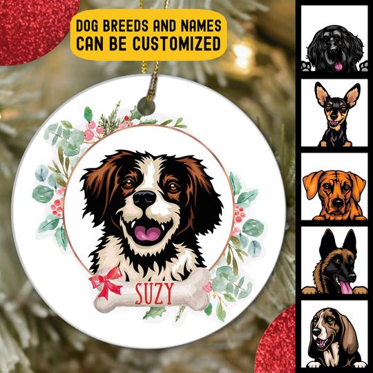 Discover Dog Personalized Ceramic Circle Ornament
