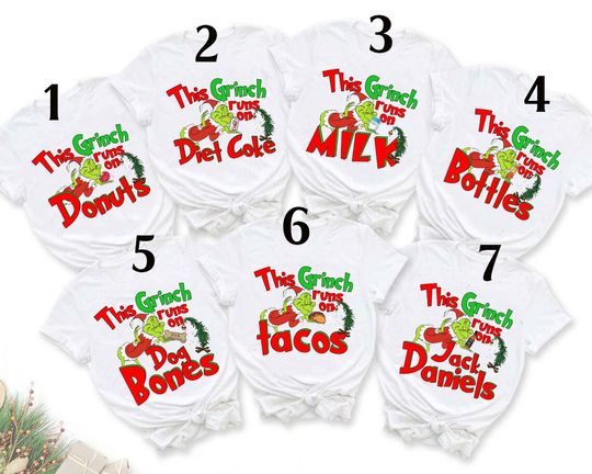 Discover Christmas Family Grinch Family Matching T Shirt