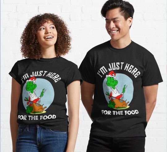 Discover I'm Just Here For The Food Grinch Christmas T-Shirt