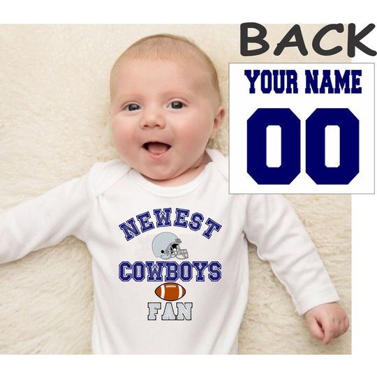 Discover Personalized Name And Number Newest Cowboys Fan Bodysuits
