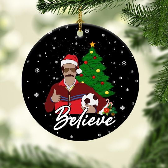Discover Ted Lasso Believe Christmas Ornament