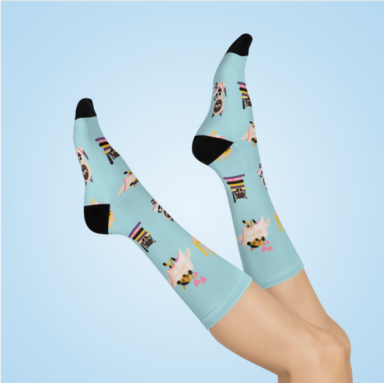 Discover Good Luck Women's Cat Socks, Adult