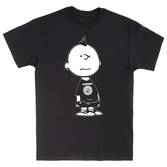 Discover Charlie Brown Cartoon Punk Rocker T-Shirt